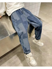 Boys Casual Denim Long Pants With Pocket Kids Clothing
