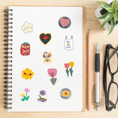 90pcs Flower Doodle Stickers for Phones Laptops Water Bottles & More