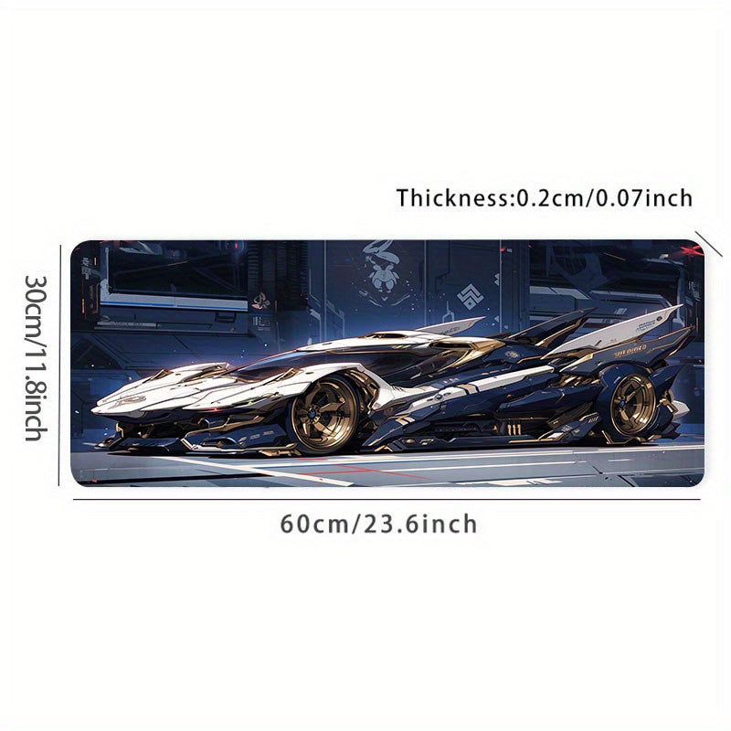 Anime Sports Car Long Mouse Pad Non-slip Waterproof Office Game Table Mat