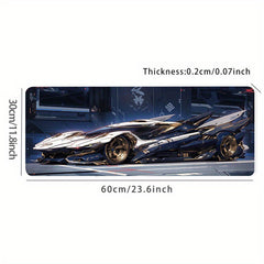 Anime Sports Car Long Mouse Pad Non-slip Waterproof Office Game Table Mat