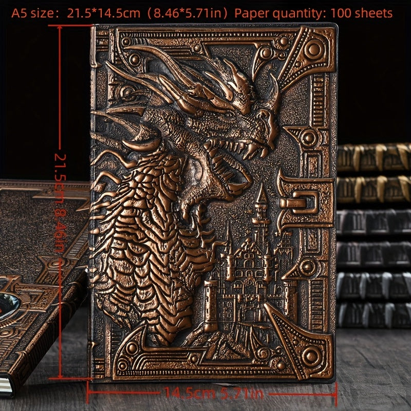 3D Dragon Relief Notebook for Holiday Gift