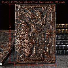 3D Dragon Relief Notebook for Holiday Gift