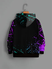 Colorful Paint Pattern Hoodie Kids Unisex Pullover Casual Hooded Long Sleeve Top
