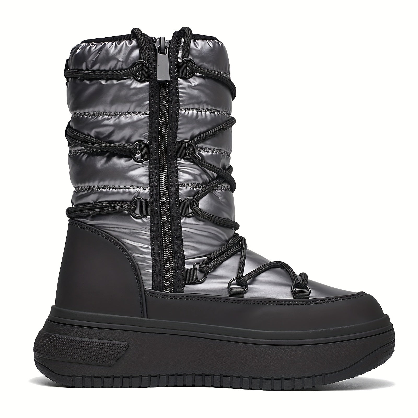 Women's Waterproof Warm Winter Snow Boots Lace Up Ankle Booties