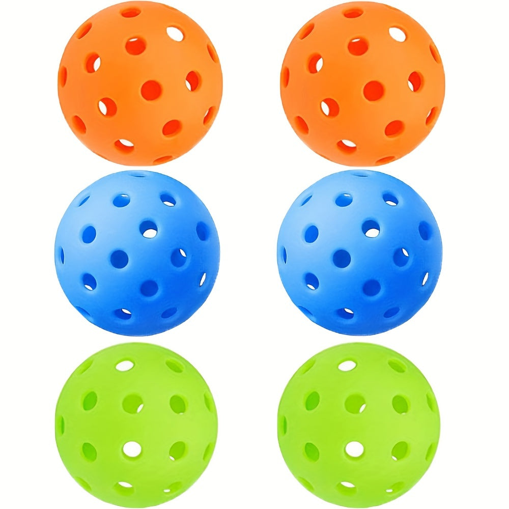6pcs 40 Holes Durable Pickleballs for Training Competition