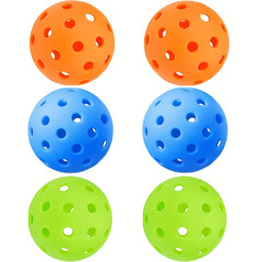6pcs 40 Holes Durable Pickleballs for Training Competition
