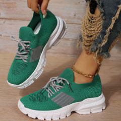 Women's Lightweight Woven Running Shoes Comfort Non slip Sports Shoes