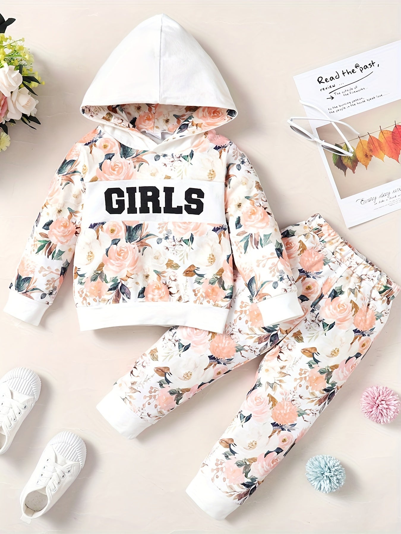 Leopard Pattern Toddler Girl's 2pcs Hoodie & Sweatpants Set