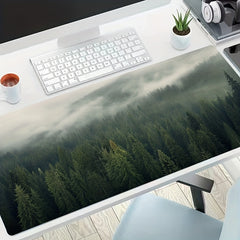 XXL Mouse Pad Foggy Green Forest Mouse Mat