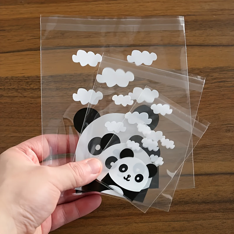 100pcs Panda Pattern Self Adhesive Baking Bag