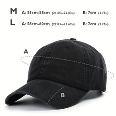 Adjustable Distressed Cotton Baseball Cap Vintage Washed Plain Blank Hat