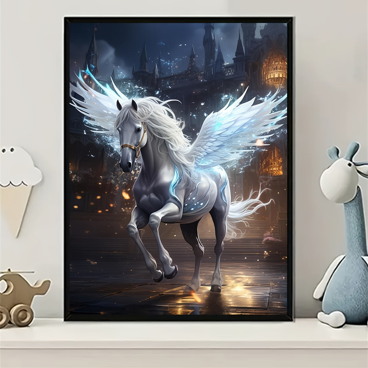 Flying Horse Canvas Painting Poster Home Wall Decor Art Gift