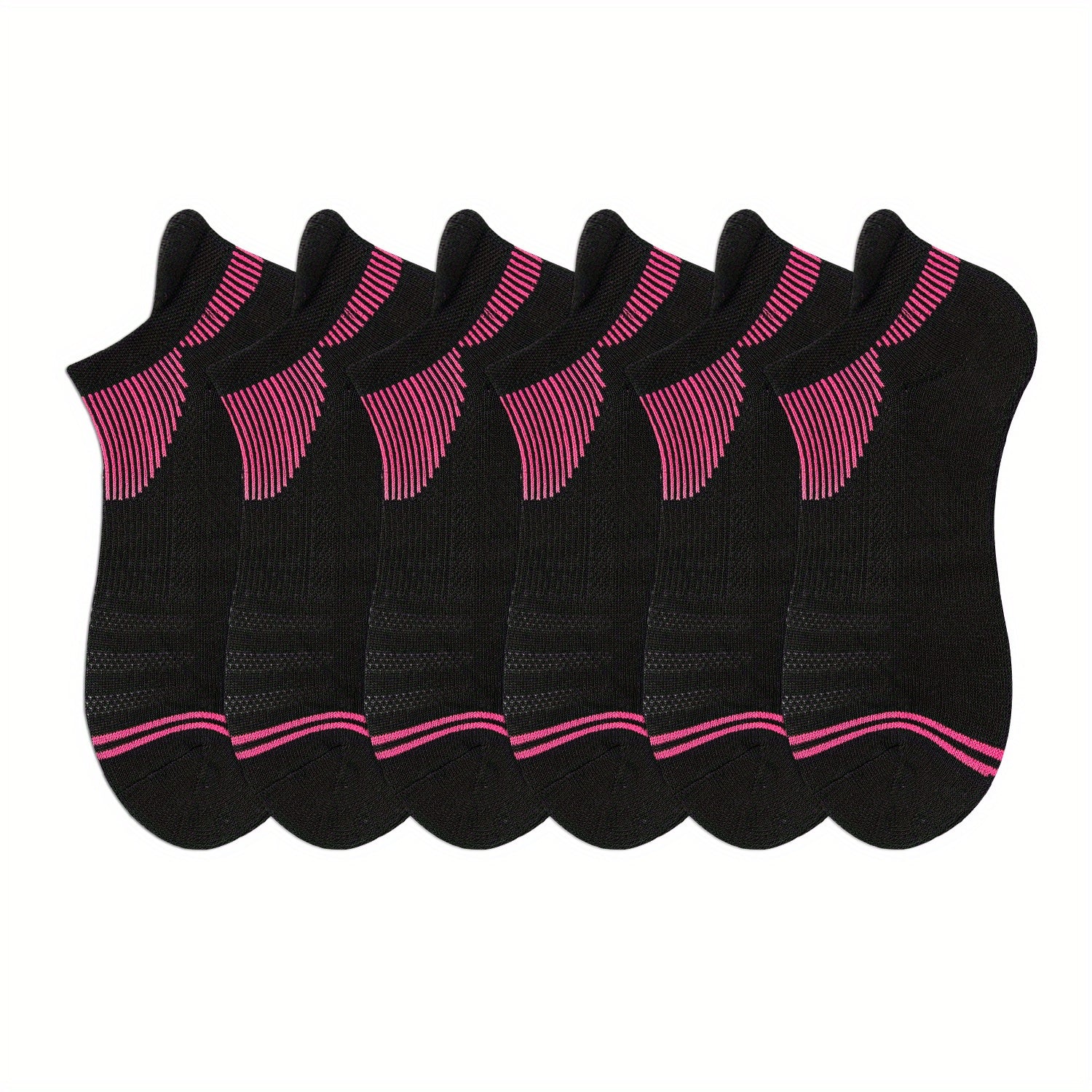 6 Pairs Women's Low Cut Ankle Socks Breathable Lightweight Sports Short Socks