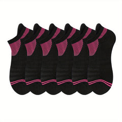 6 Pairs Women's Low Cut Ankle Socks Breathable Lightweight Sports Short Socks