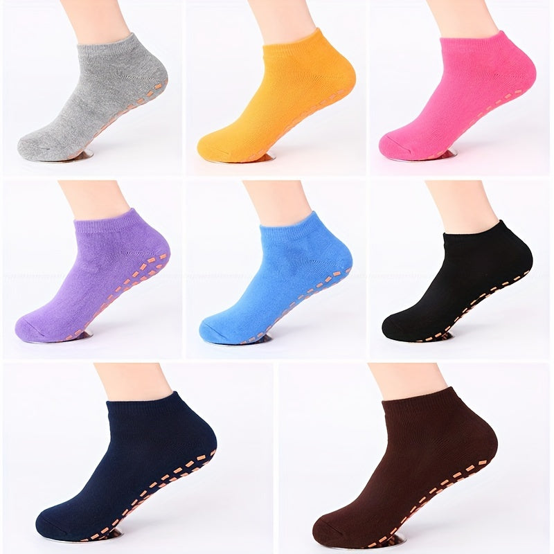 3 Pairs Kids Non-Slip Trampoline Socks, Sports Floor Silicone Socks