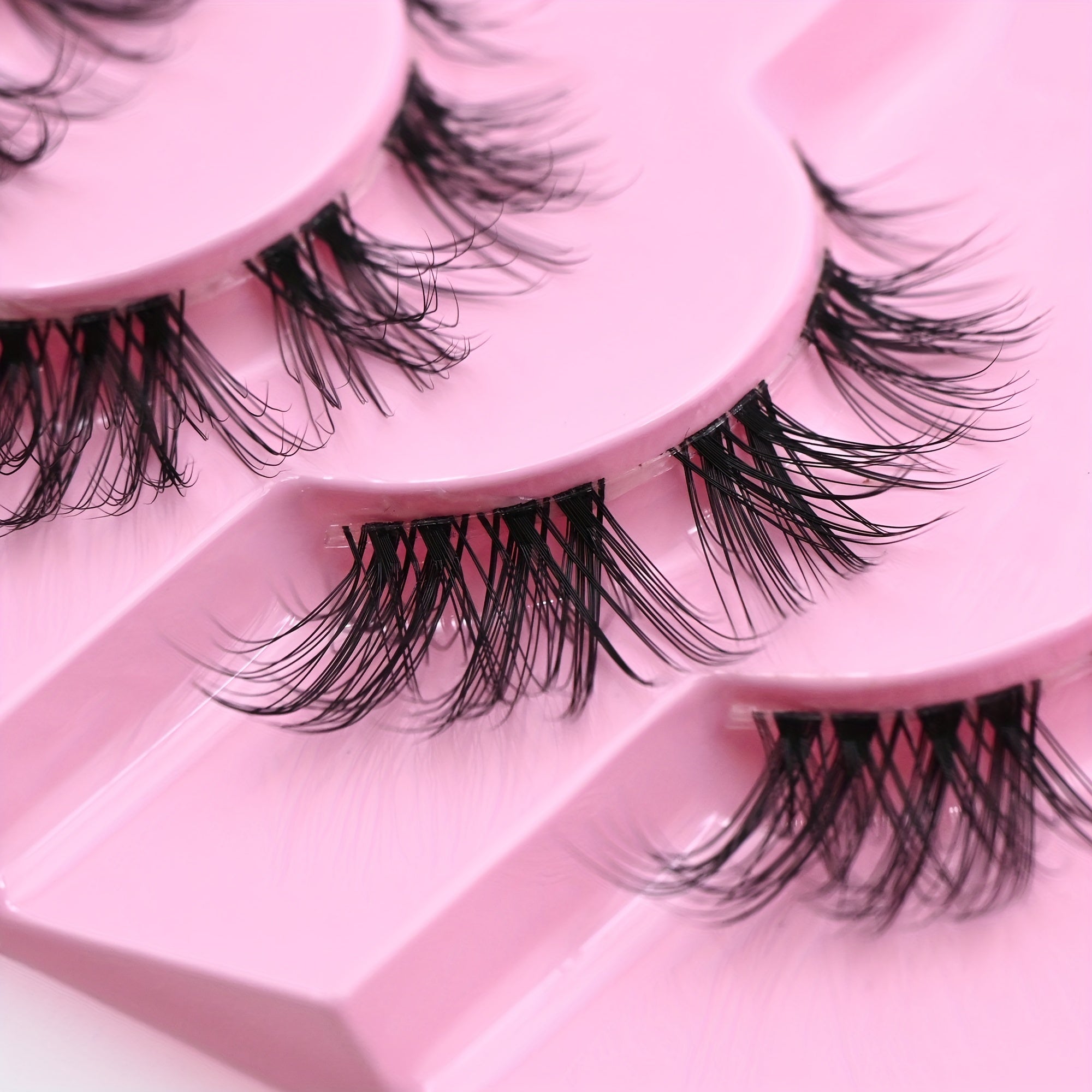 7 Pairs Cat Eye Lashes Faux Mink Wispy False Eyelashes Makeup