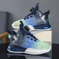 Boys' High Top Basketball Shoes - Breathable for Running & Training