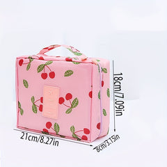 Women's Makeup Storage Bag With Handle Portable Travel Toiletry Cosmetic Bag