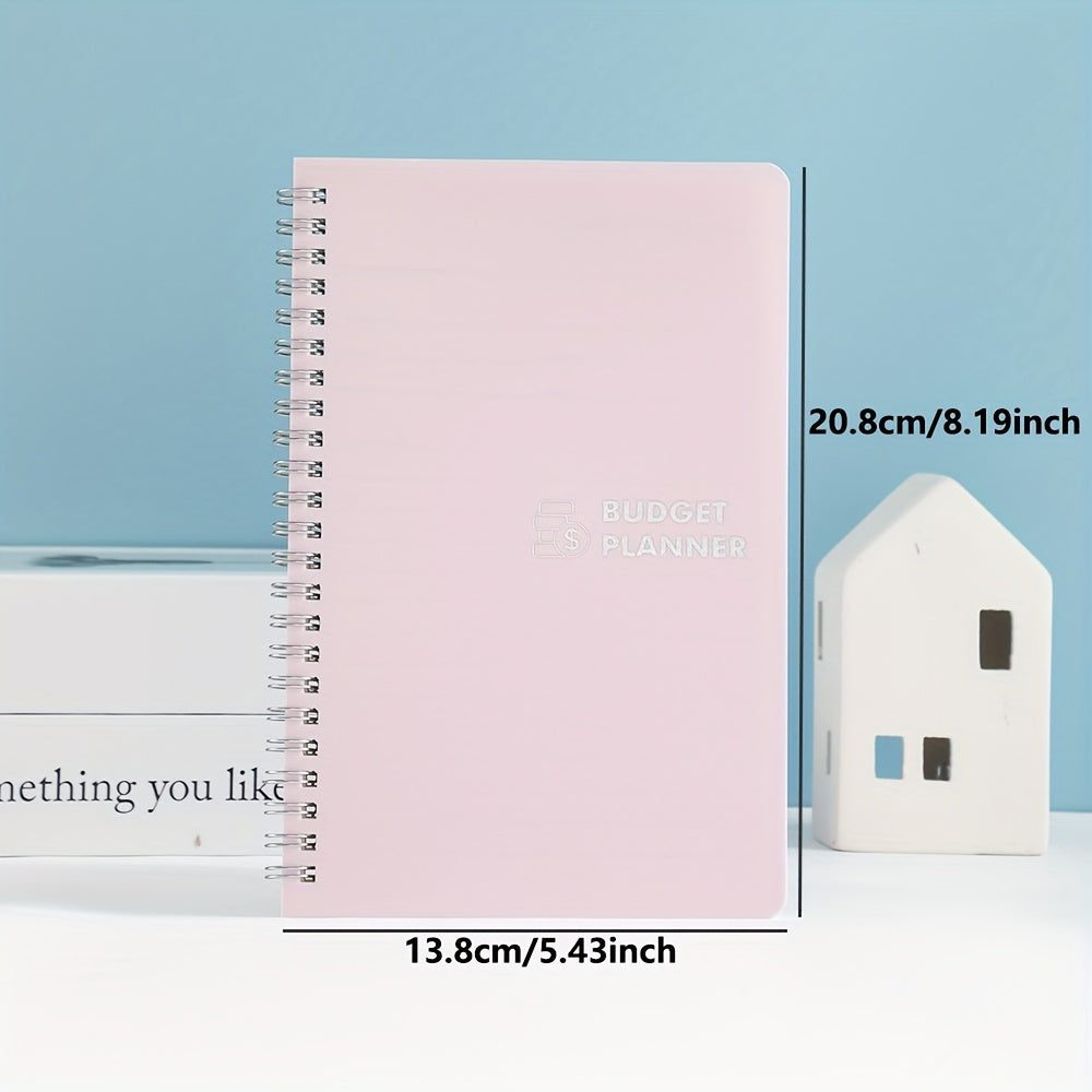 Pink PVC Hardcover Budget Planner Monthly Finance Tracker Undated Budget Book