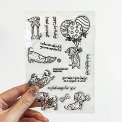 Cartoon Dog Silicone Stamp for Card Making Scrapbooking Crafting
