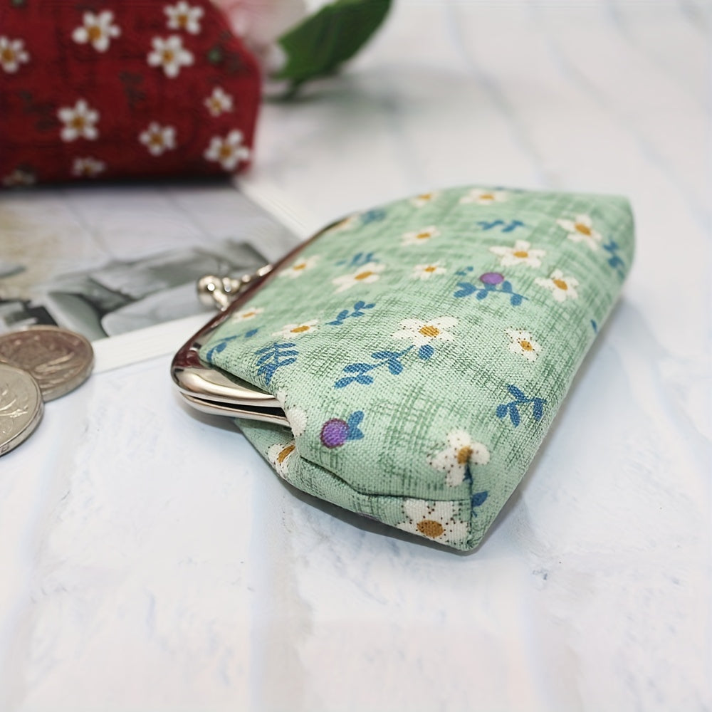 Girls Flower Pattern Coin Purse Bag Key Bag Birthday Gift Money Bags
