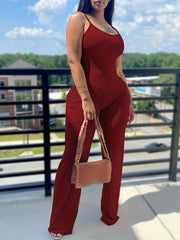 Basic Jumpsuit - Slim Fit Straight Leg Cami Jumpsuit