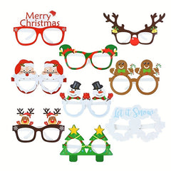 9pcs Festive Glasses for Christmas Birthdays Weddings and Parties