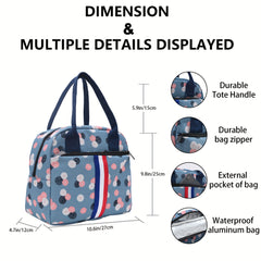 Modern Insulated Lunch Bag Portable for Office School Picnic Beach