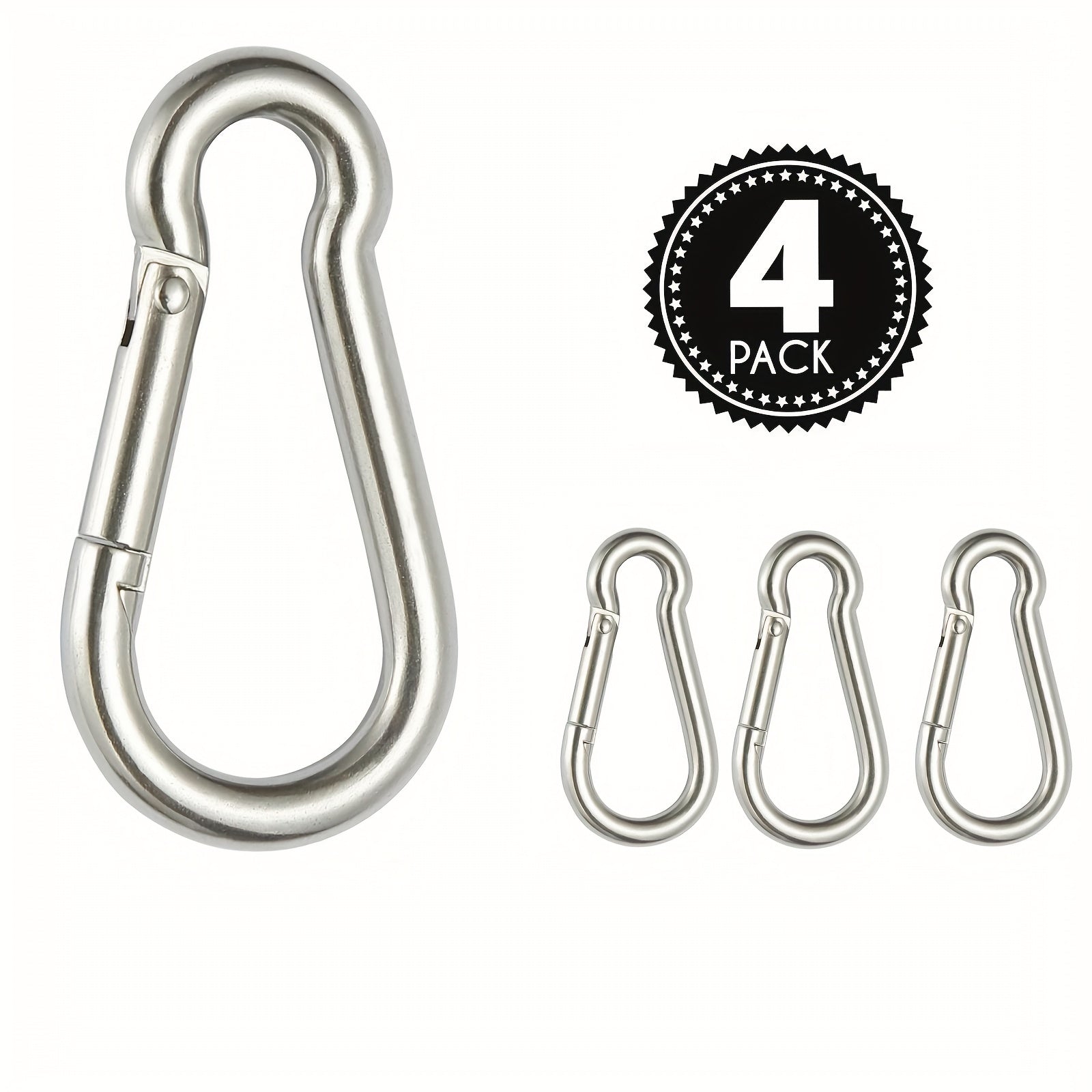 Assorted Sizes Stainless Steel Carabiner Heavy Duty Clips
