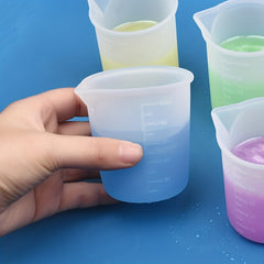 5pcs 300ml Silicone Measuring Cup with Scale for DIY Cake Baking Epoxy Resin