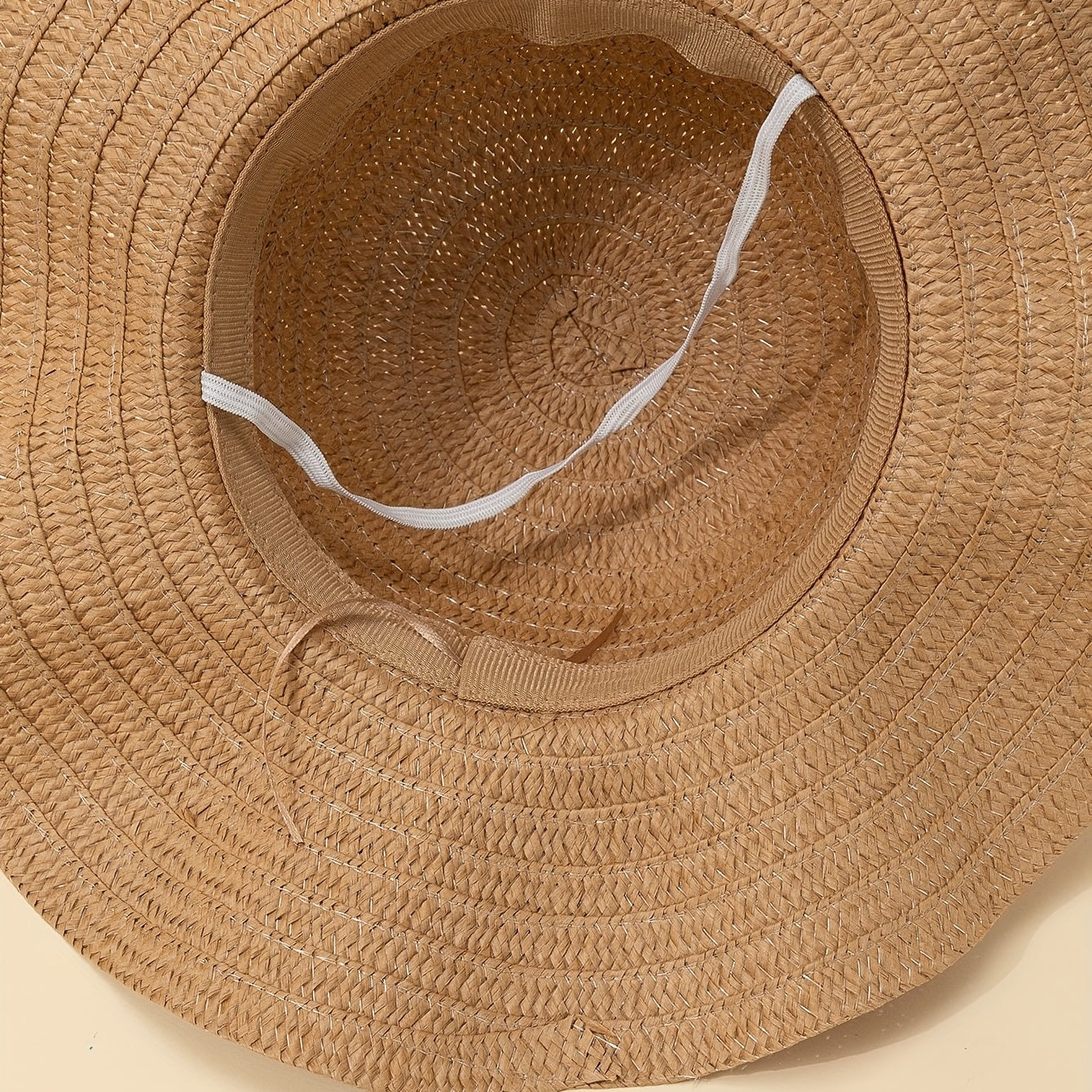 Ruffles Sun Hat Faux Pearl Straw Hat Sunscreen
