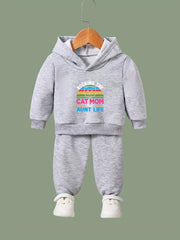 Cat Mom and Aunt Life 2pcs Activewear Sets for Girls