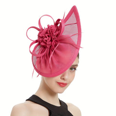 Faux Feather Hats Fascinators for Women Head Piece for Wedding Tea Party