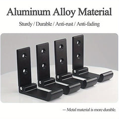 2pcs Alum. Alloy Folding Coat Hooks 33lbs Load