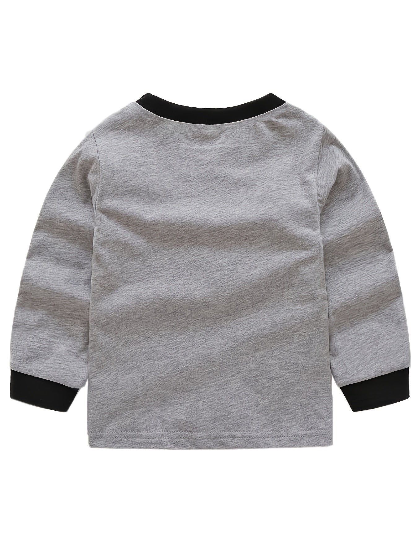Boys Excavator Print Pajamas Set - Long Sleeve Top & Pants