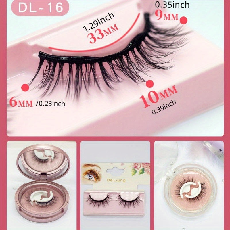 Natural False Eyelashes with Self Adhesive Tape