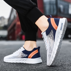 Men's Lace up Sneakers Non slip Athletic Shoes Lightweight Breathable
