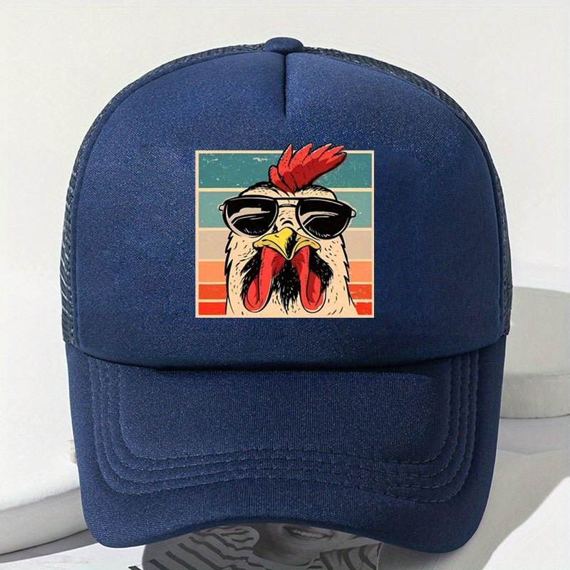 Unisex Rooster Print Baseball Cap for Outdoor Sport