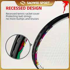 Durable Tennis Racket with Bag & Ball, Ultralight Racquet for Training