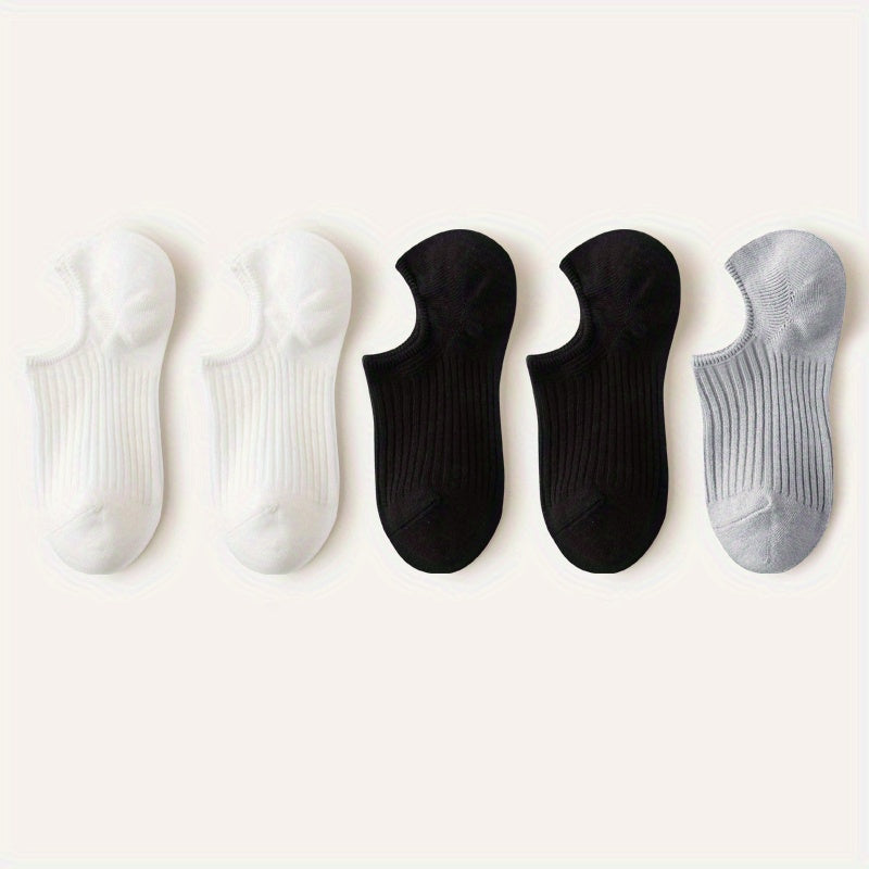 5 Pairs Soft & Lightweight Low Cut Ankle Socks for Women