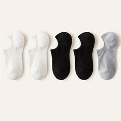 5 Pairs Soft & Lightweight Low Cut Ankle Socks for Women