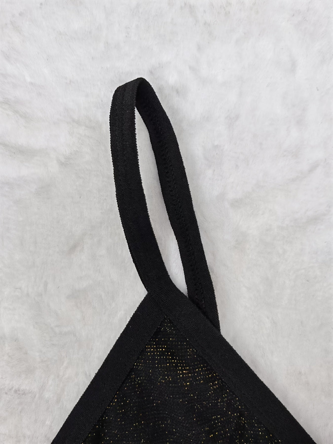 Glitter Colorblock Bra & Panties Set Women's Plus Sexy Lingerie Set