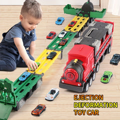 Random Ejection Deformation Large Truck Toy Car Combination