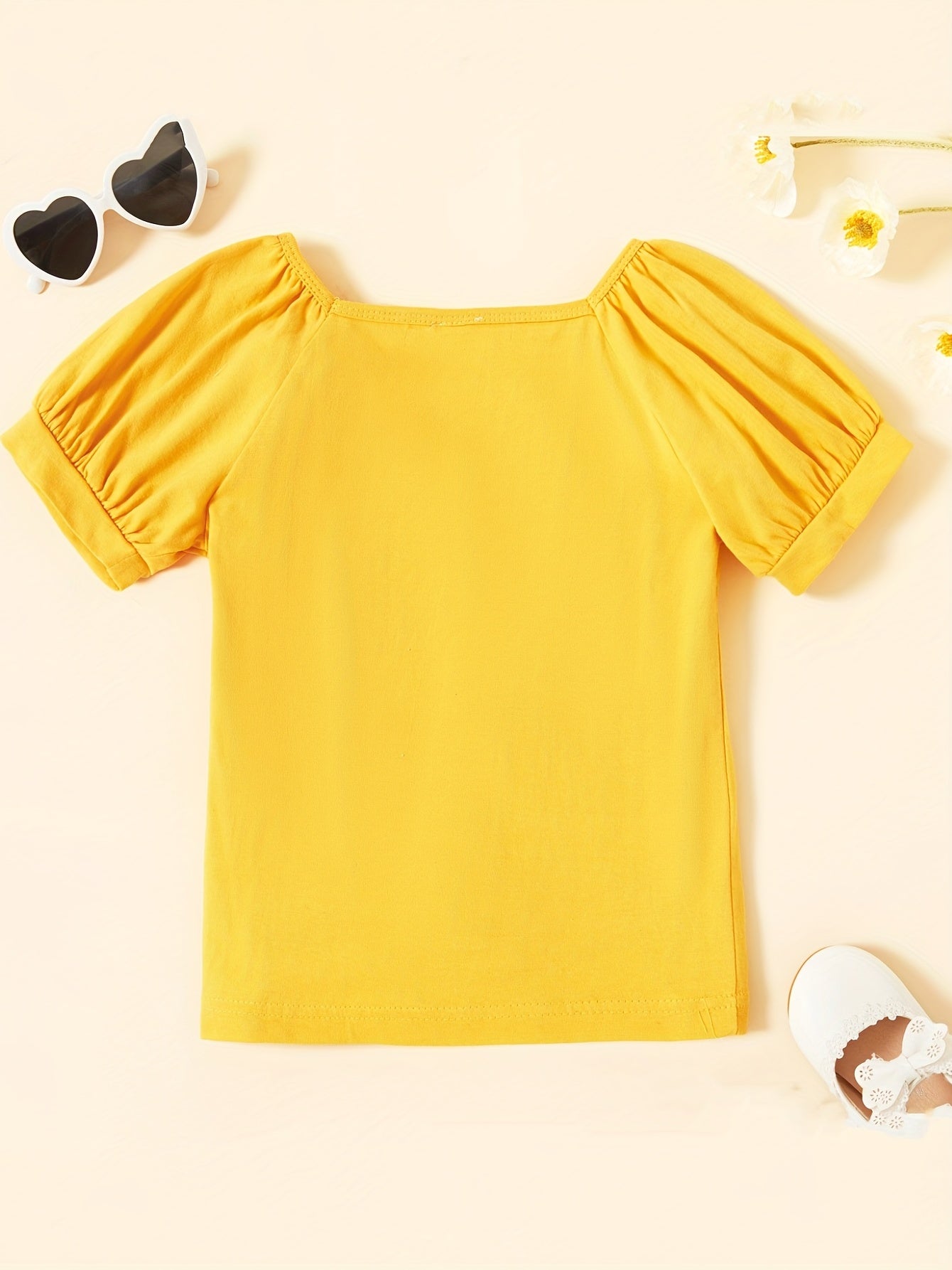 Toddler Girls Cotton Short Sleeve Tee Top