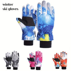 Kids' Winter Skiing Gloves - Warm & Windproof for Outdoor Sports