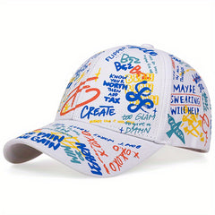 Men's Outdoor Graffiti Baseball Cap Fashionable Sunscreen Cap