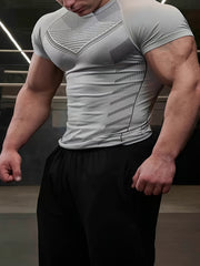 Men's Fitness Compression Shirt Short Sleeve Athletic Baselayer Undershirt