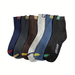 5 Pairs Teen's Knit Socks Soft Crew Outdoor Wear
