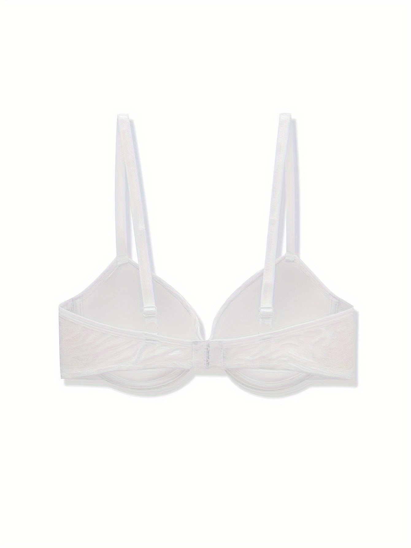 2pcs Solid Push Up Bras Comfy & Breathable Women's Lingerie