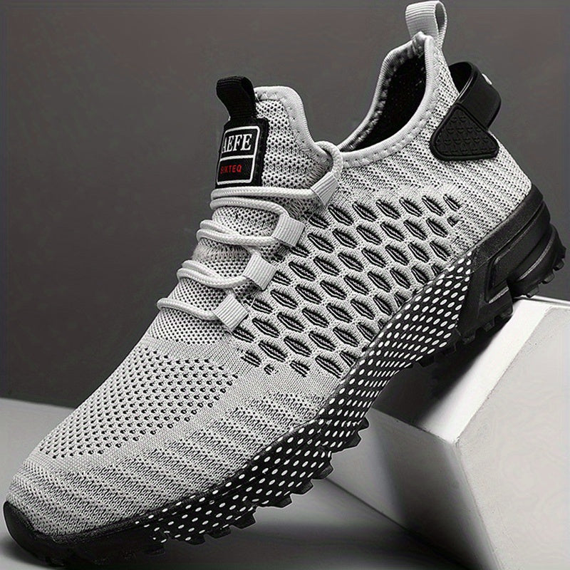 Men's Breathable High Top Sports Shoes Non Slip Lace Up Sneakers